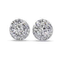 Pendientes tipo chaqueta con diamantes cultivados en laboratorio de 3,25 quilates