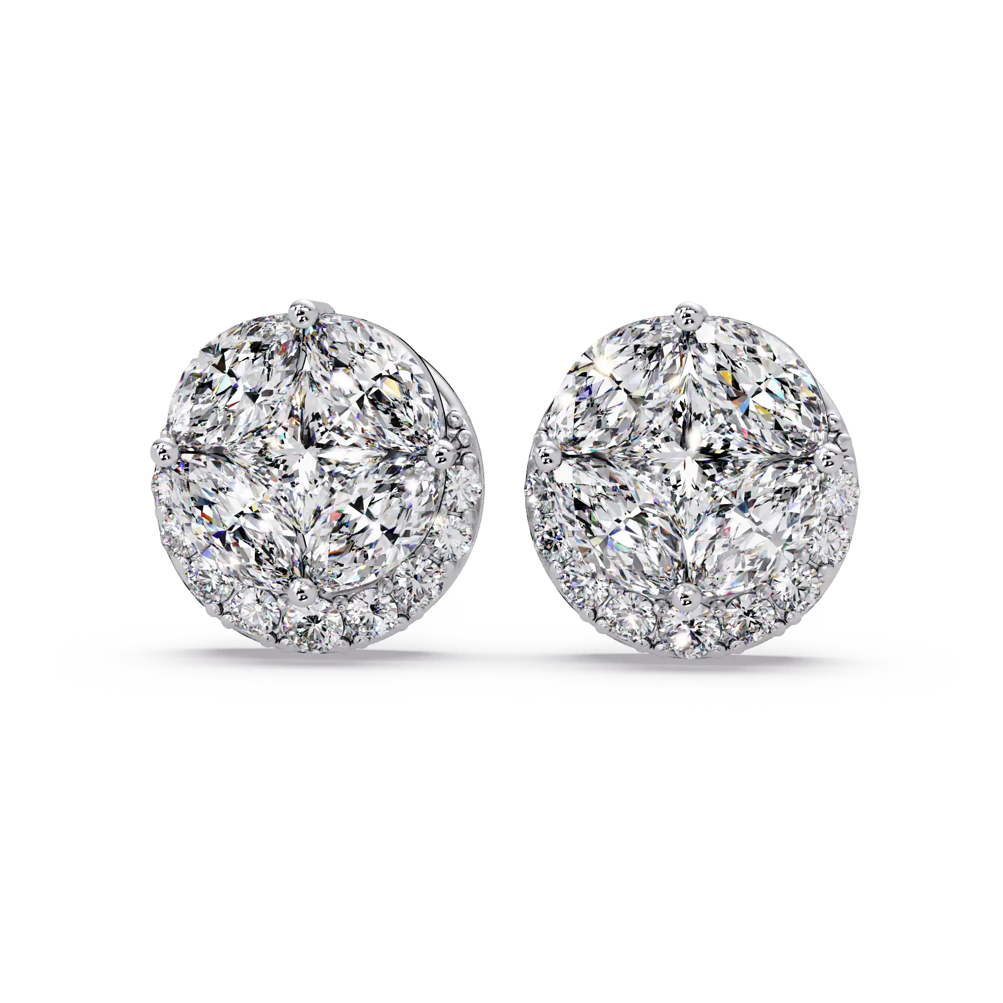 Pendientes tipo chaqueta con diamantes cultivados en laboratorio de 3,25 quilates