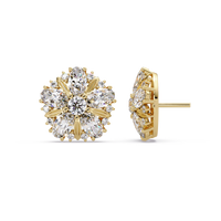 Pendientes tipo chaqueta con diamantes cultivados en laboratorio de 3,25 quilates