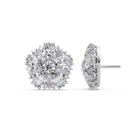 Pendientes tipo chaqueta con diamantes cultivados en laboratorio de 3,25 quilates