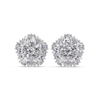Pendientes tipo chaqueta con diamantes cultivados en laboratorio de 3,25 quilates