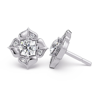 Pendientes tipo chaqueta con diamantes cultivados en laboratorio de 3,25 quilates