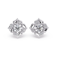 Pendientes tipo chaqueta con diamantes cultivados en laboratorio de 3,25 quilates
