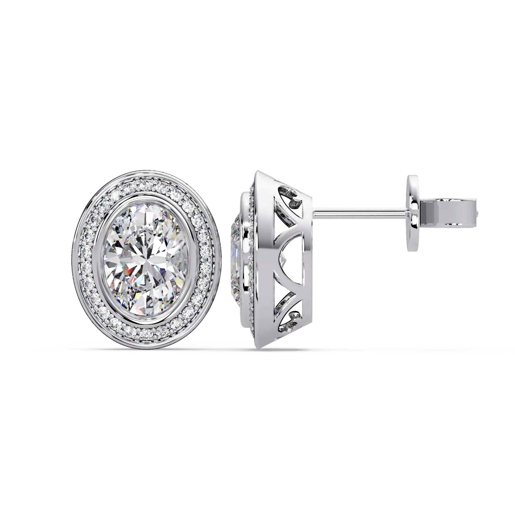 Pendientes tipo chaqueta con diamantes cultivados en laboratorio de 3,25 quilates