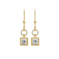 Pendientes tipo chaqueta con diamantes cultivados en laboratorio de 3,25 quilates