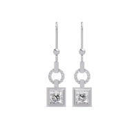 Pendientes tipo chaqueta con diamantes cultivados en laboratorio de 3,25 quilates