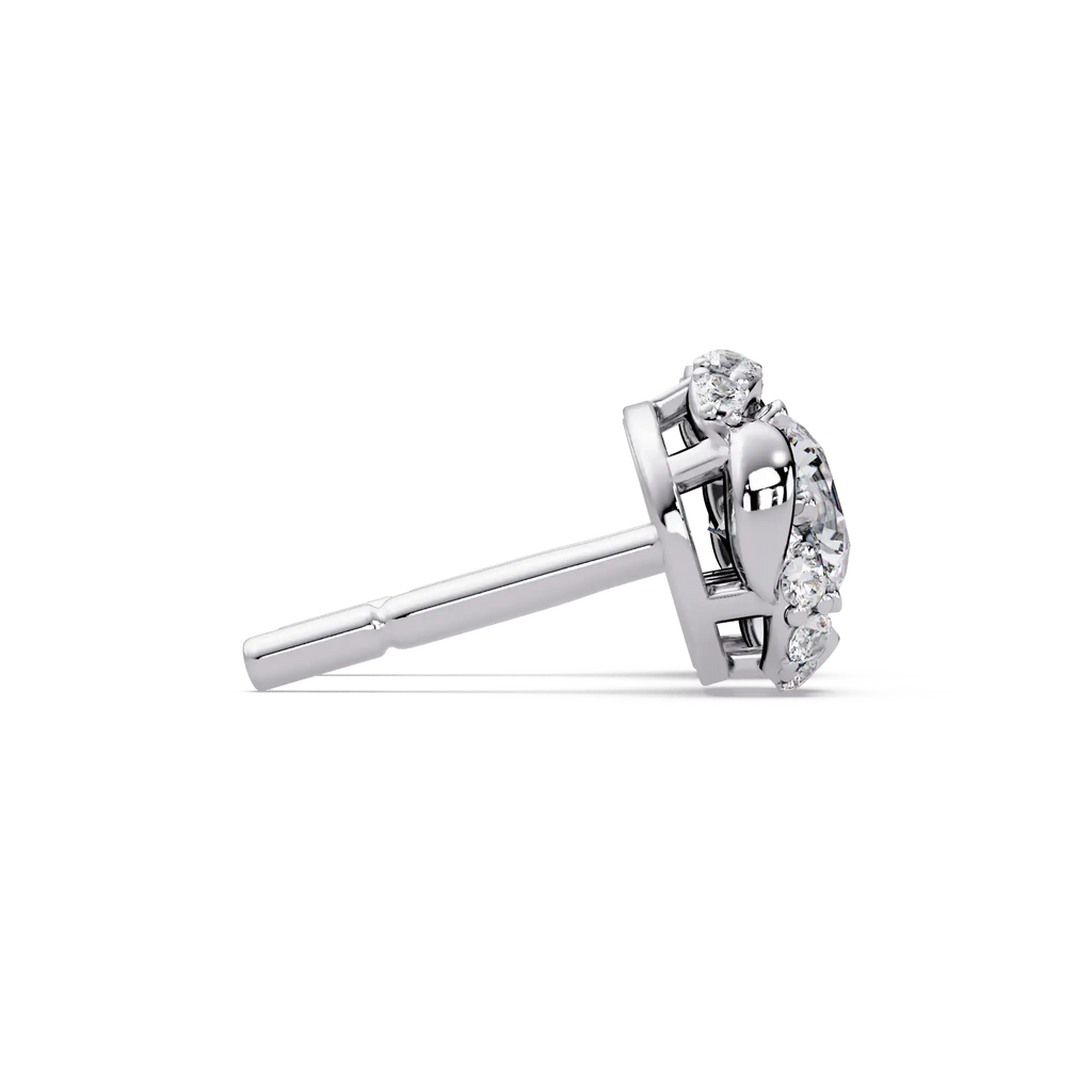 1 CT Twist Floral Lab Grown Diamond Earrings