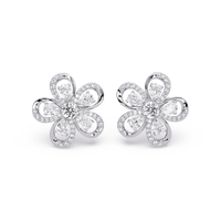 Pendientes tipo chaqueta con diamantes cultivados en laboratorio de 3,25 quilates