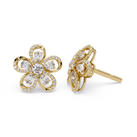 Pendientes tipo chaqueta con diamantes cultivados en laboratorio de 3,25 quilates