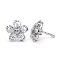 Pendientes tipo chaqueta con diamantes cultivados en laboratorio de 3,25 quilates