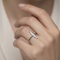 Elongated Lab Grown Diamond Ring