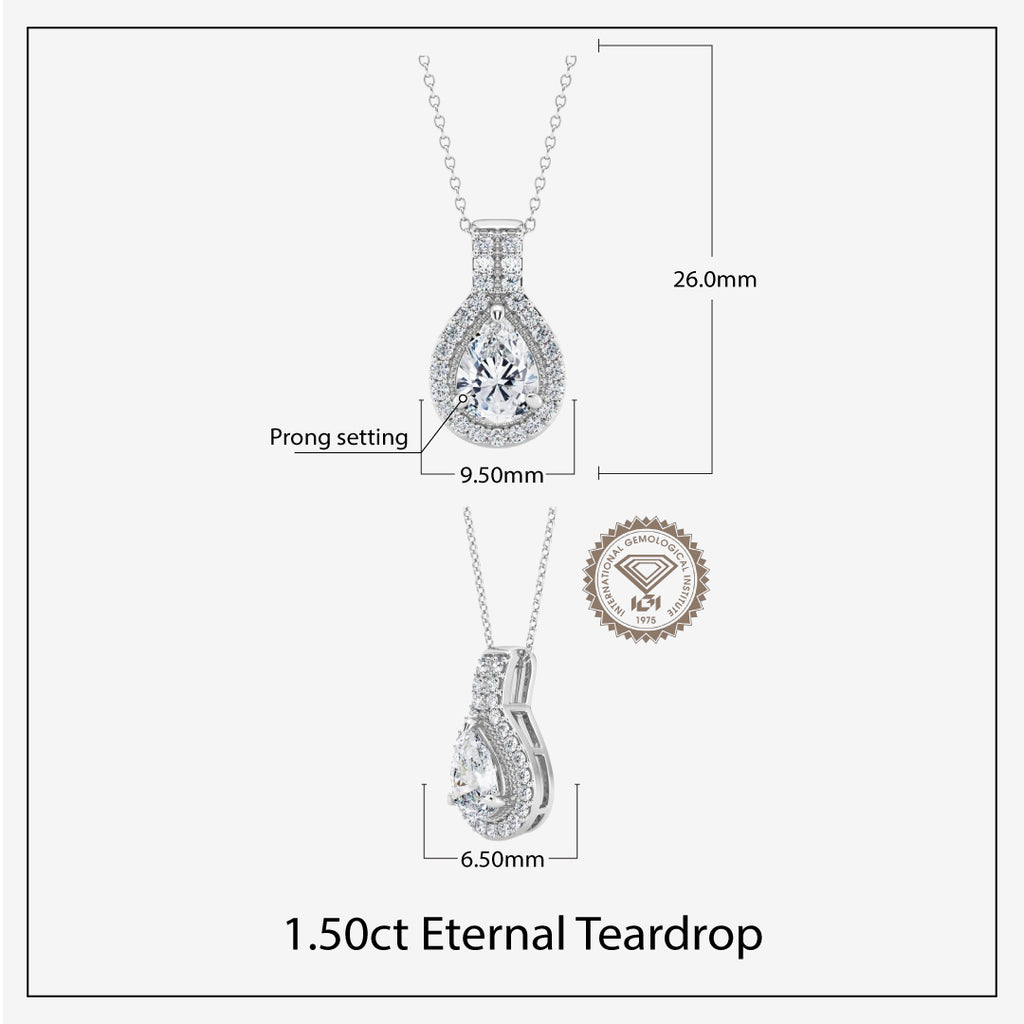Eternal Teardrop Lab Grown Diamond Pendant