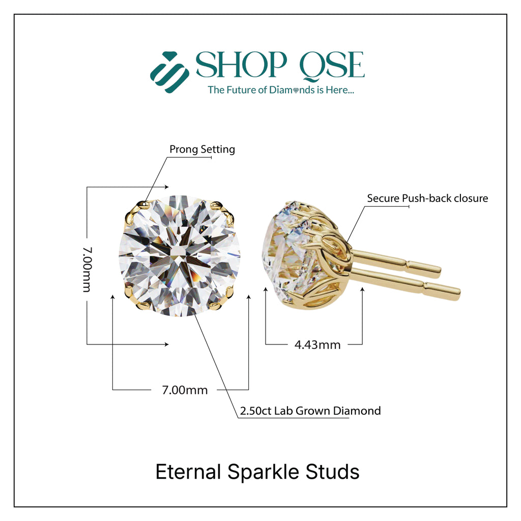 IGI 2.50ct Lab Grown Diamond Eternal Sparkle Studs