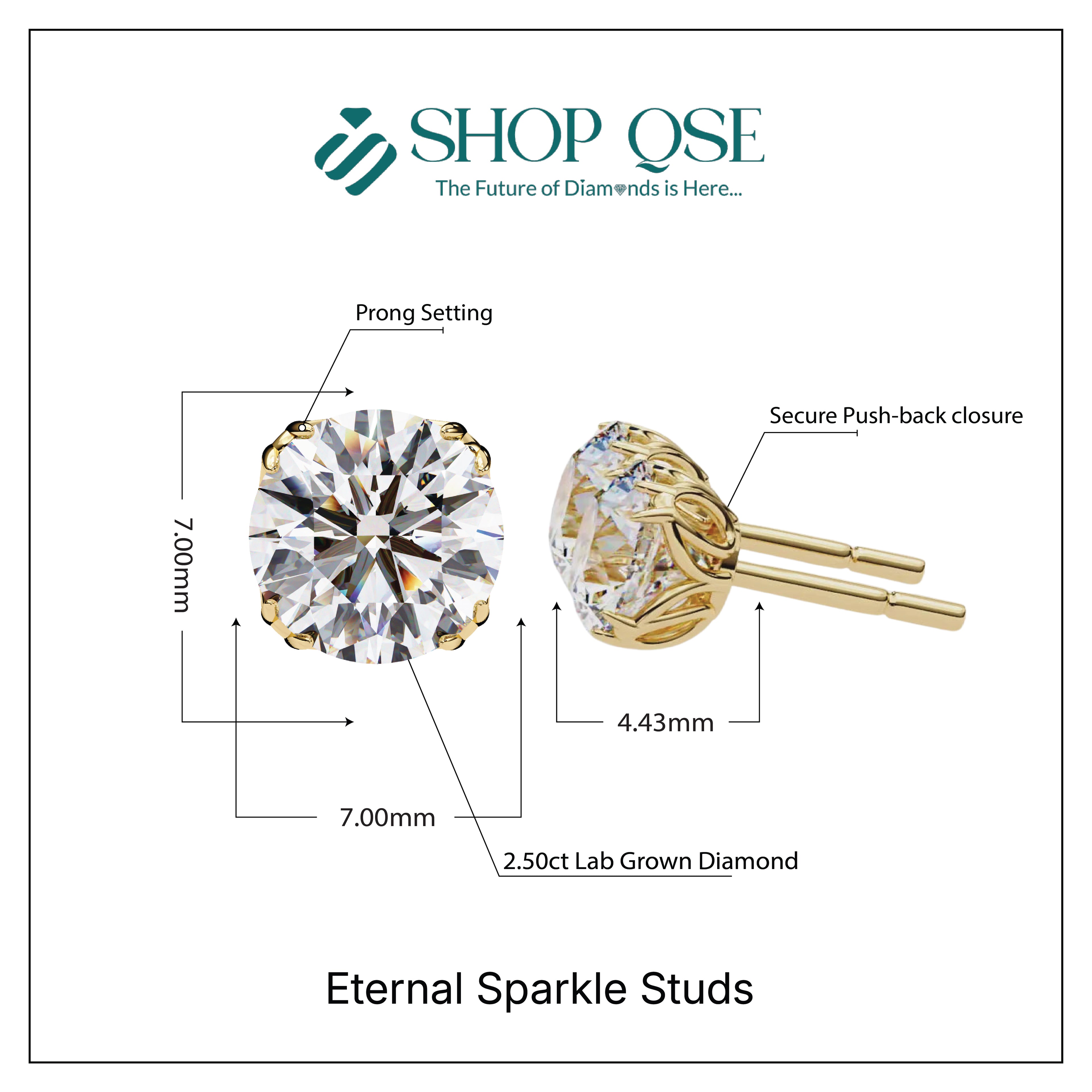 IGI 2.50ct Lab Grown Diamond Eternal Sparkle Studs