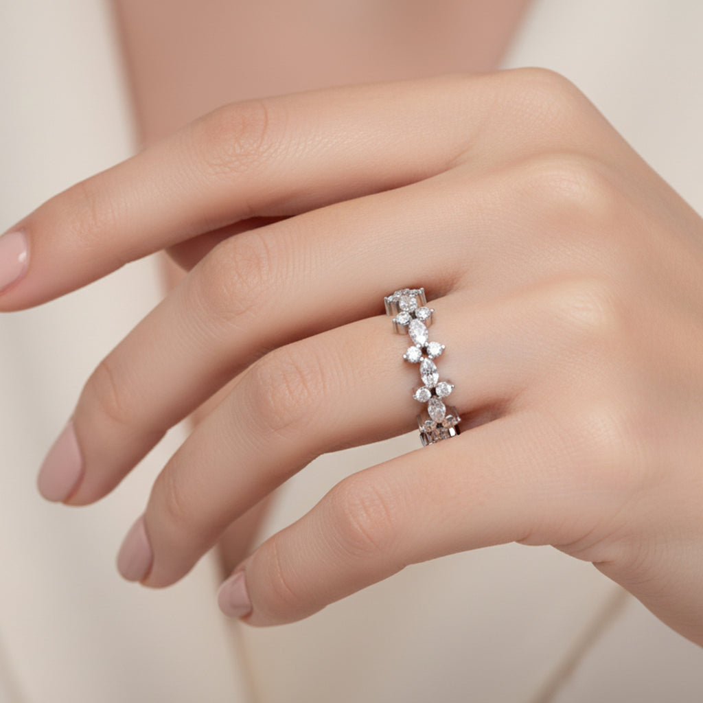 Floral Lab Grown Diamond Ring
