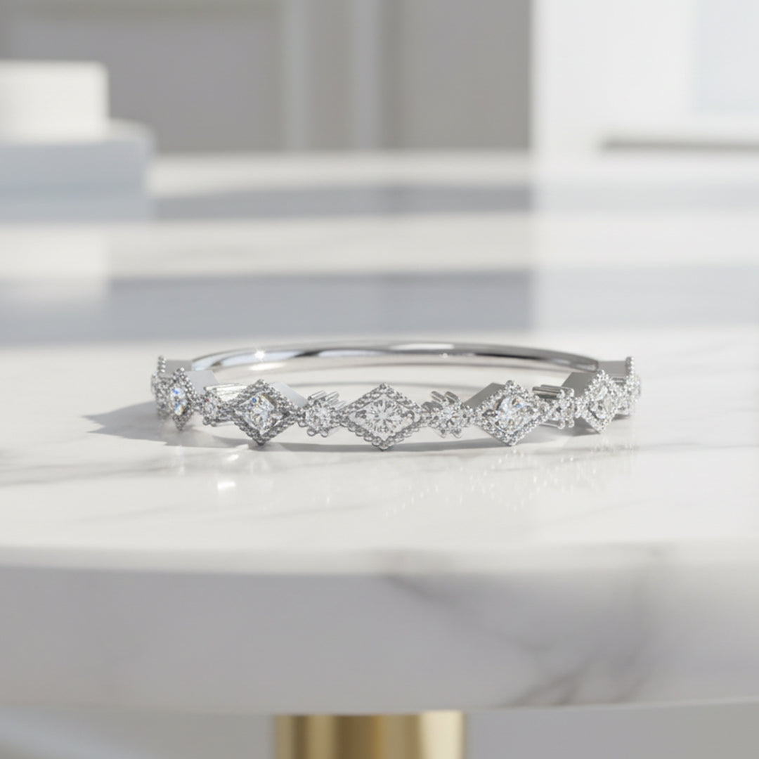 Geometric Lab Grown Diamond Ring