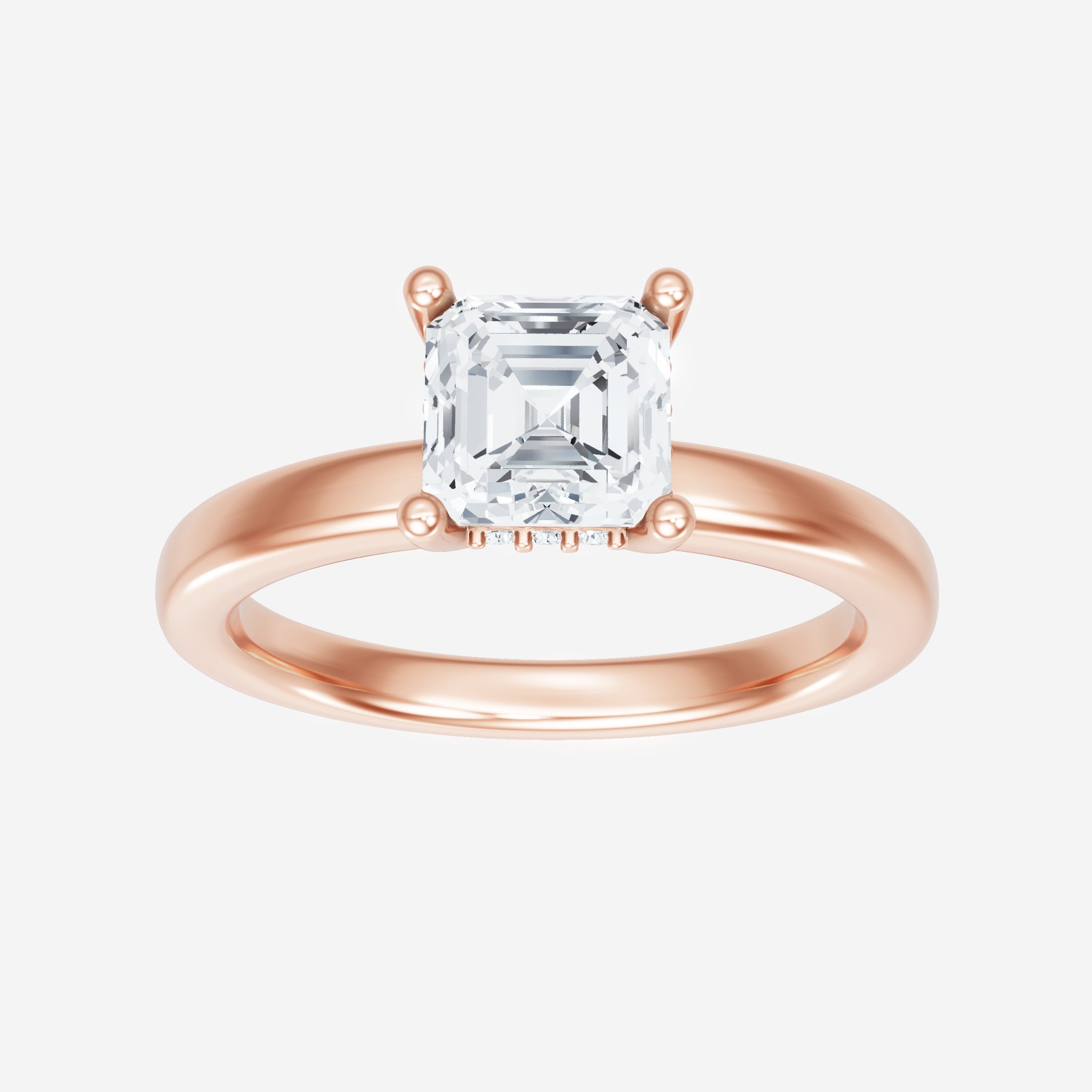 Asscher Adorned in Light Ring
