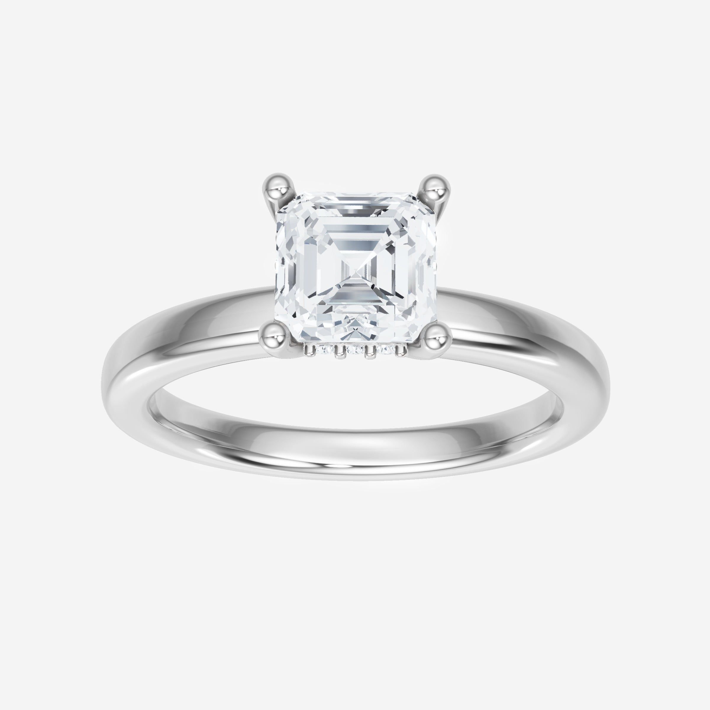 Asscher Adorned in Light Ring