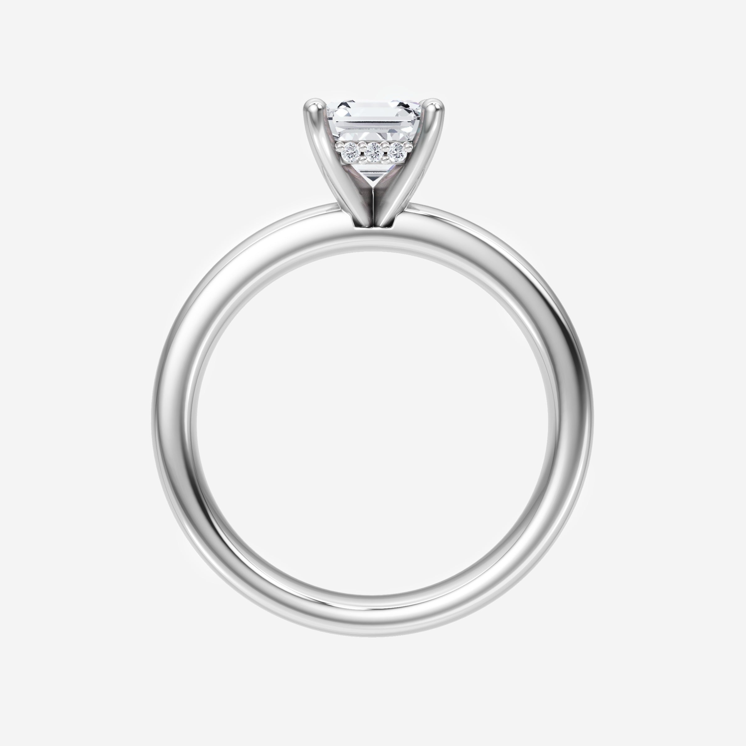 Asscher Adorned in Light Ring
