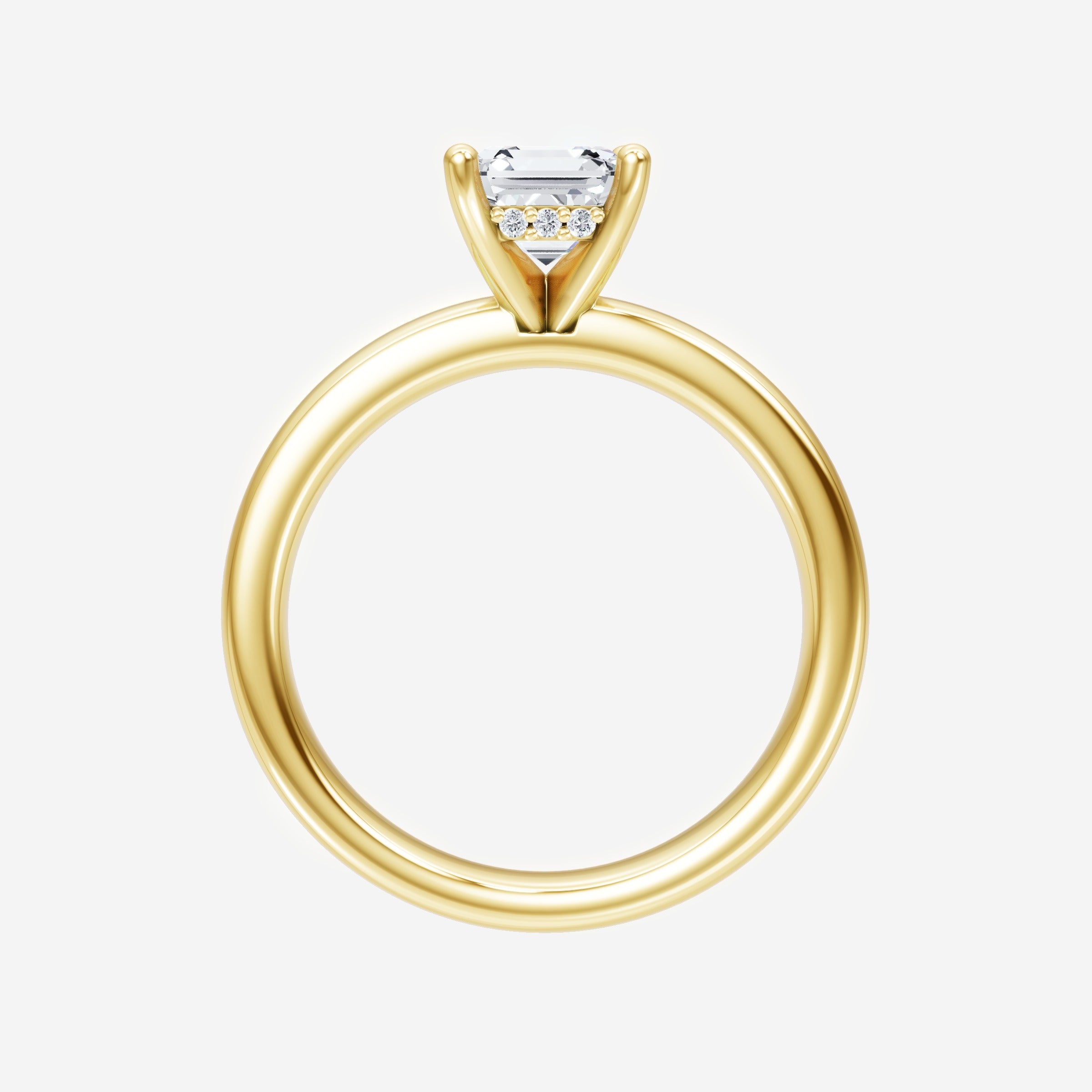 Asscher Adorned in Light Ring