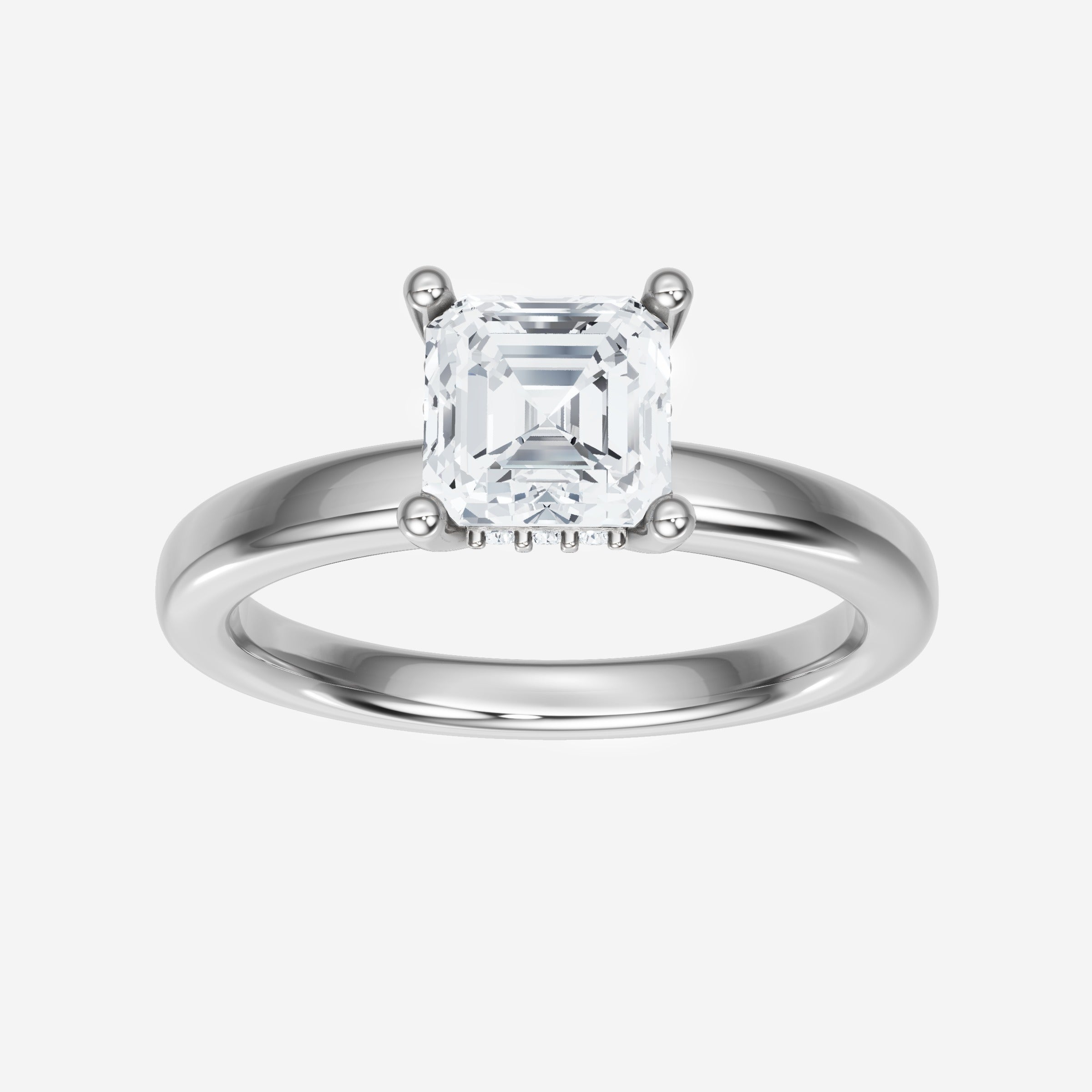 Asscher adornado con un anillo de luz
