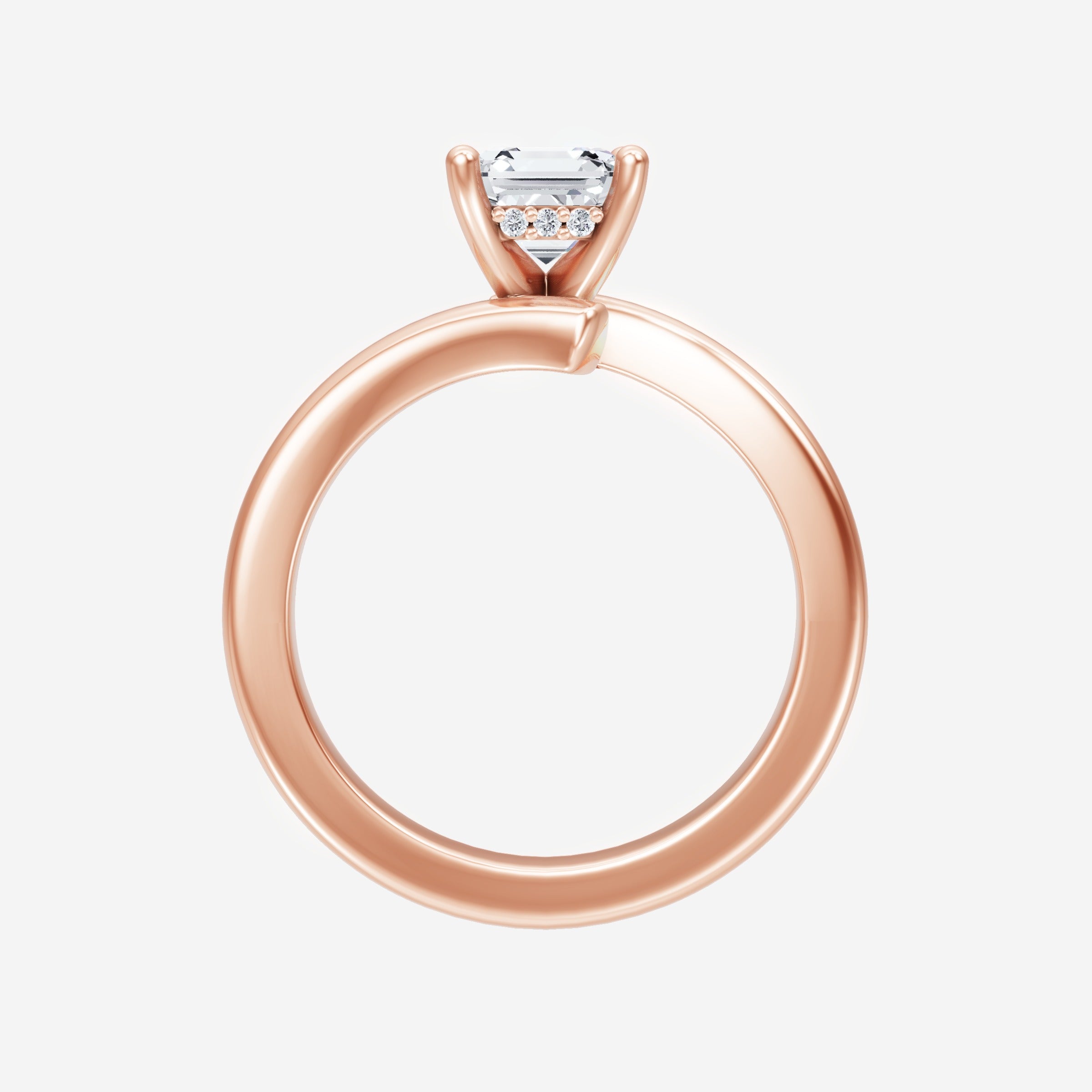 Asscher Adorned in Light Ring