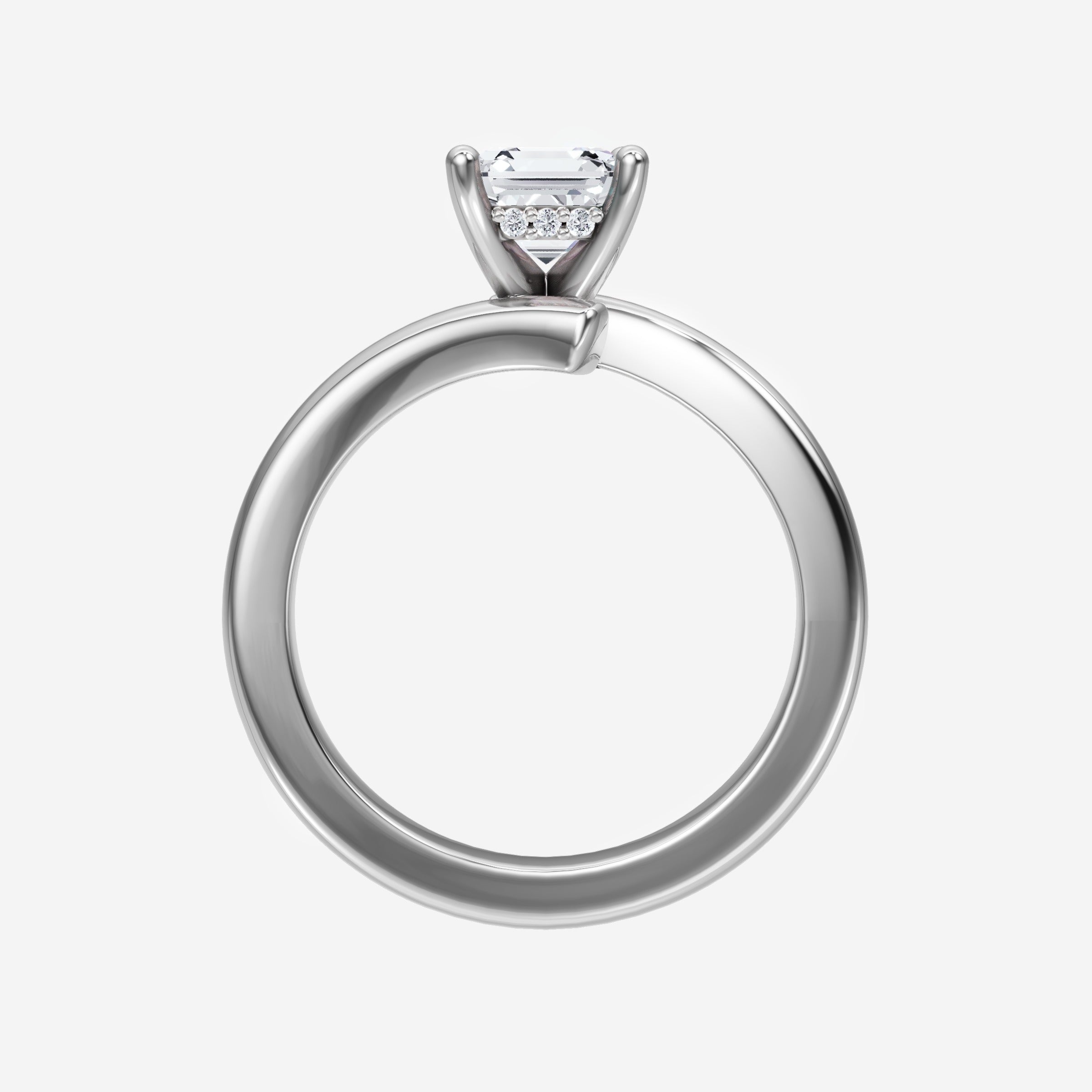 Asscher Adorned in Light Ring