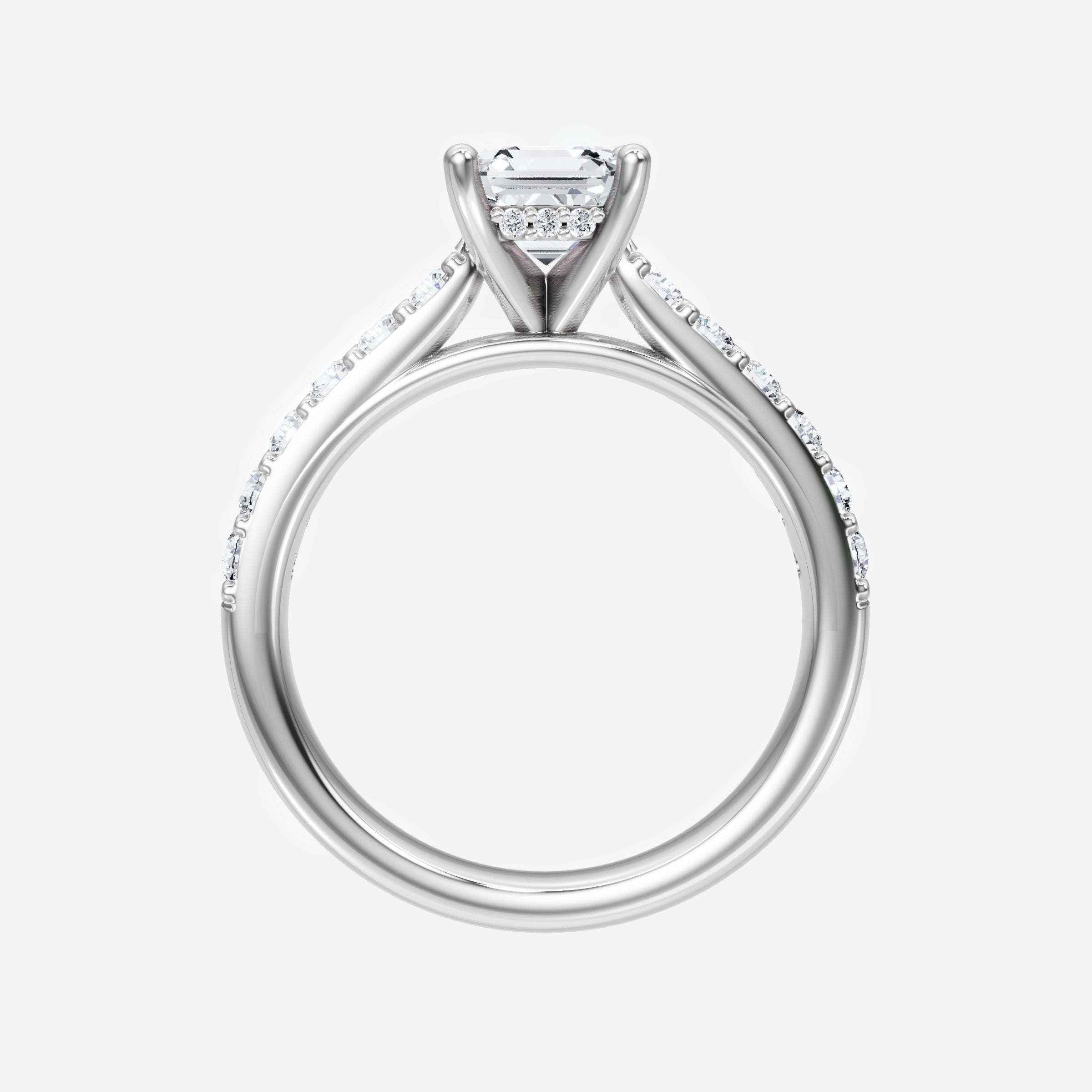 Asscher Adorned in Light Ring