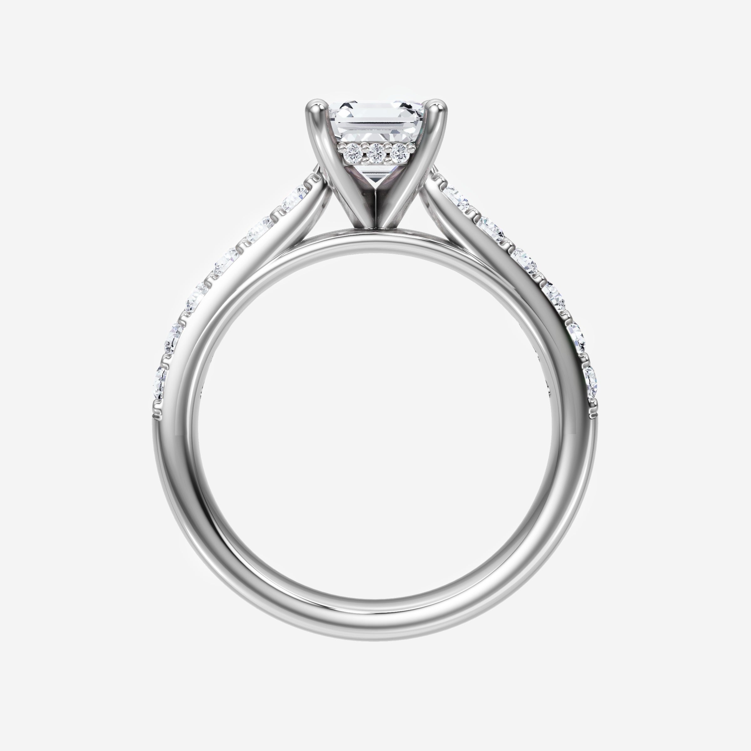 Asscher Adorned in Light Ring