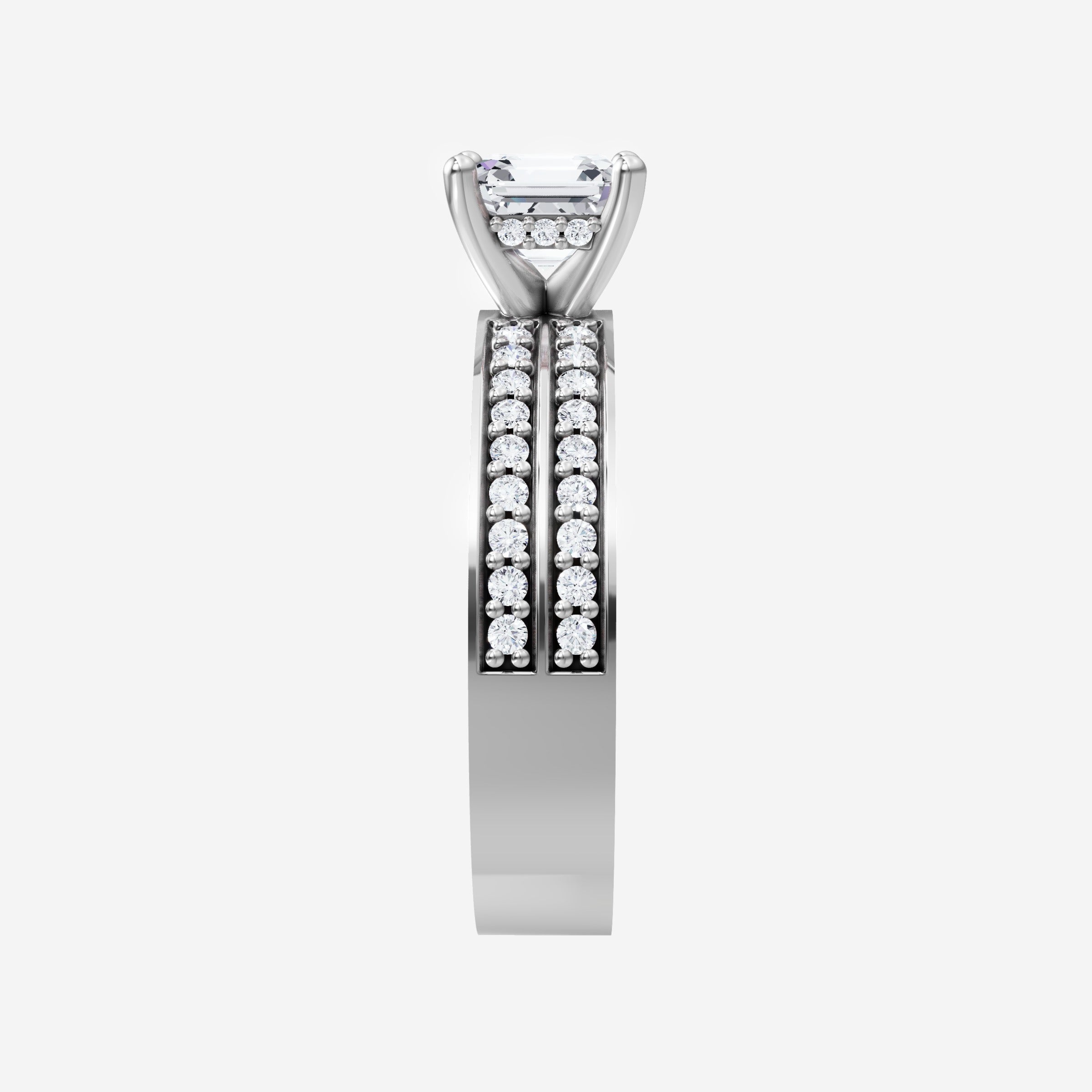 Asscher Adorned in Light Ring
