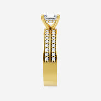 2.75 CT Asscher Stylish Lab Grown Diamond Ring