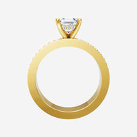 2.75 CT Asscher Stylish Lab Grown Diamond Ring