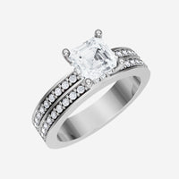 2.75 CT Asscher Stylish Lab Grown Diamond Ring