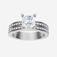 2.75 CT Asscher Stylish Lab Grown Diamond Ring
