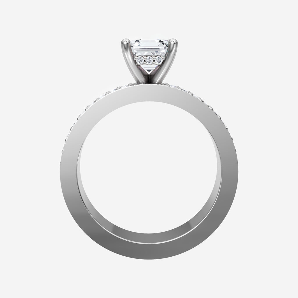 2.75 CT Asscher Stylish Lab Grown Diamond Ring