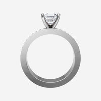 2.75 CT Asscher Stylish Lab Grown Diamond Ring