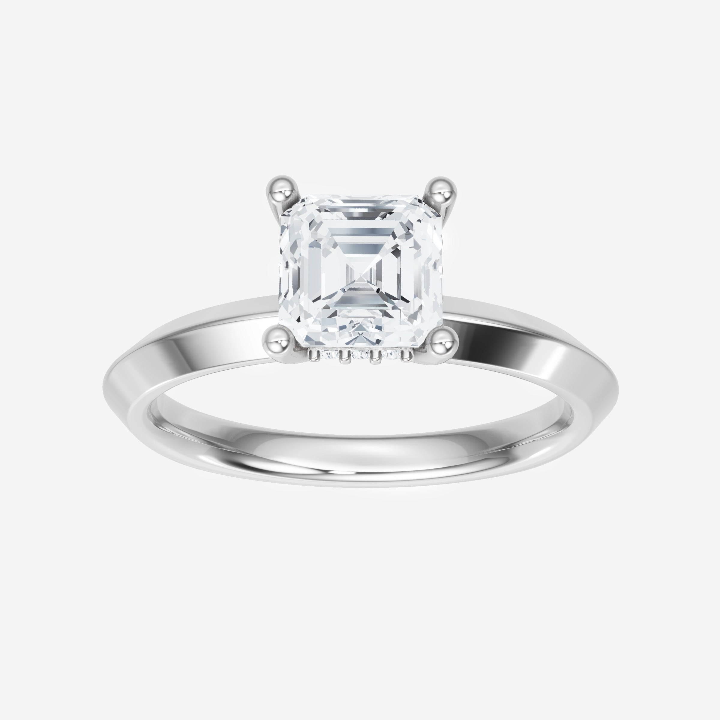 Asscher Adorned in Light Ring