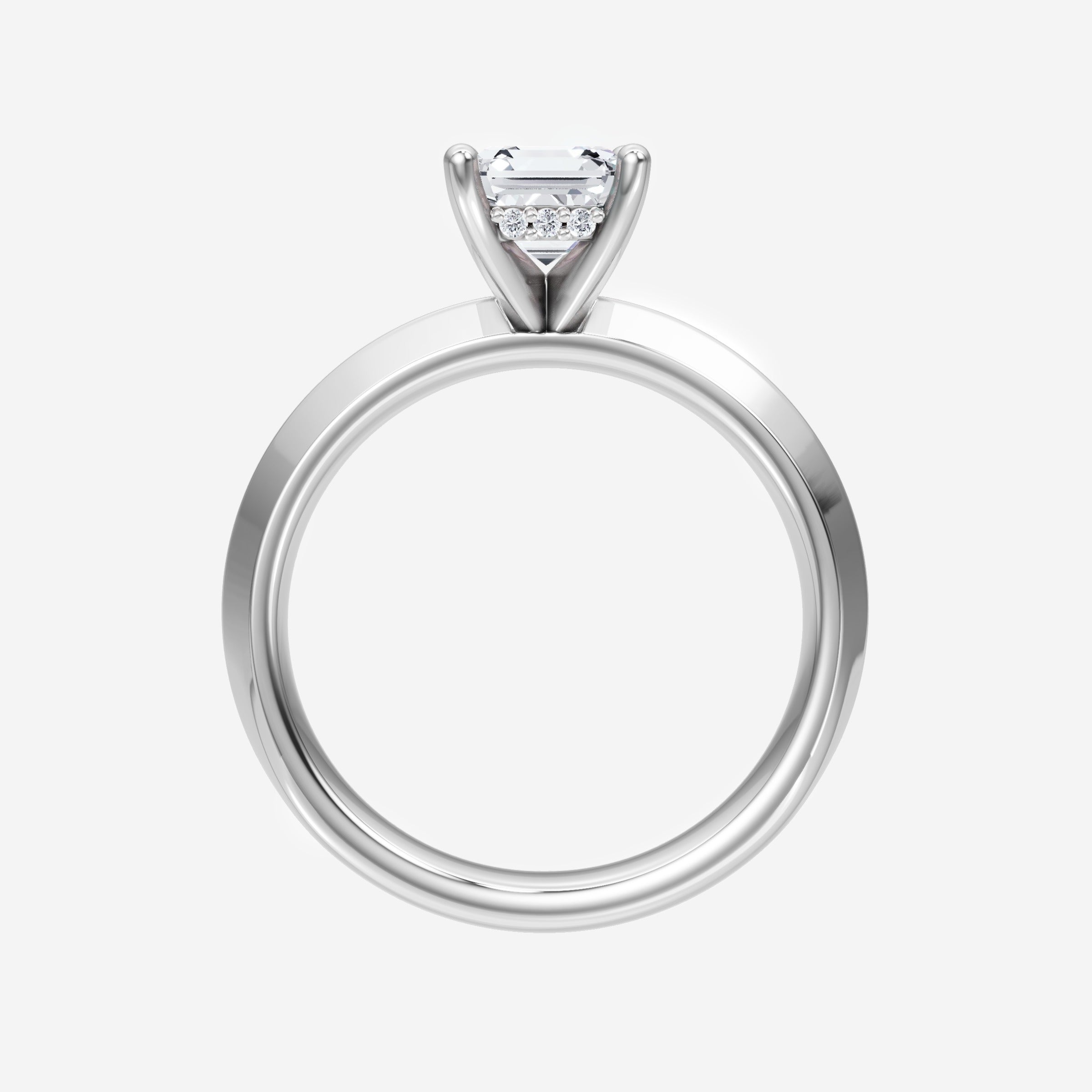 Asscher Adorned in Light Ring