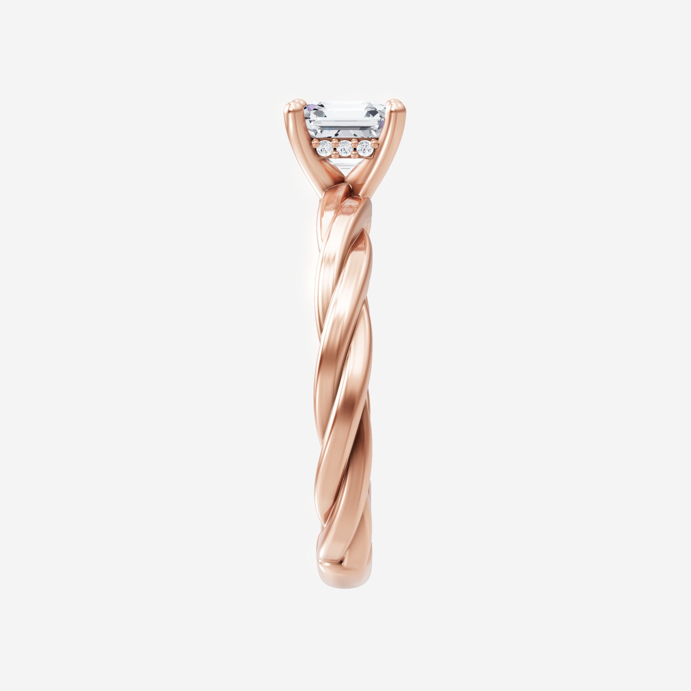 Asscher Adorned in Light Ring