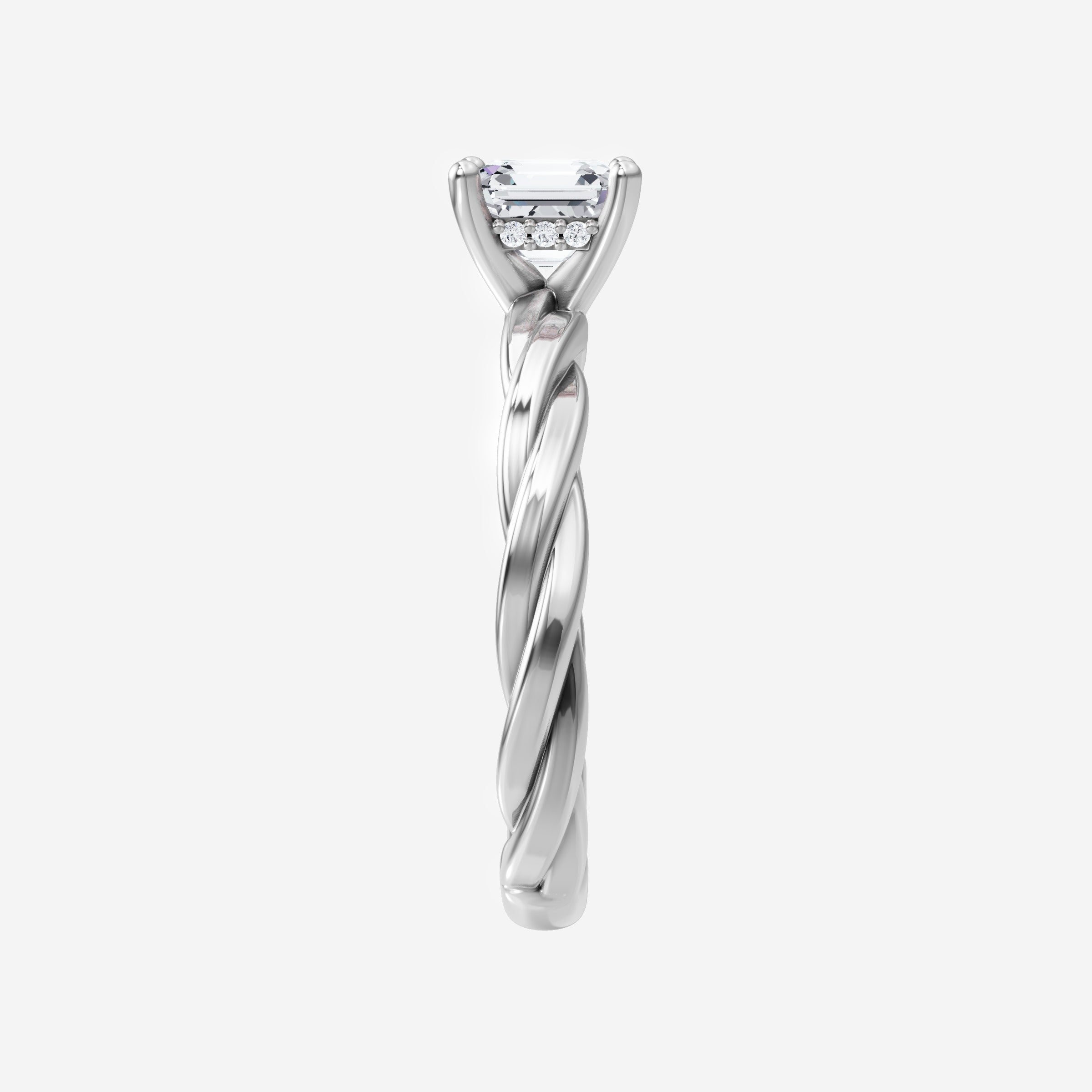 Asscher Adorned in Light Ring