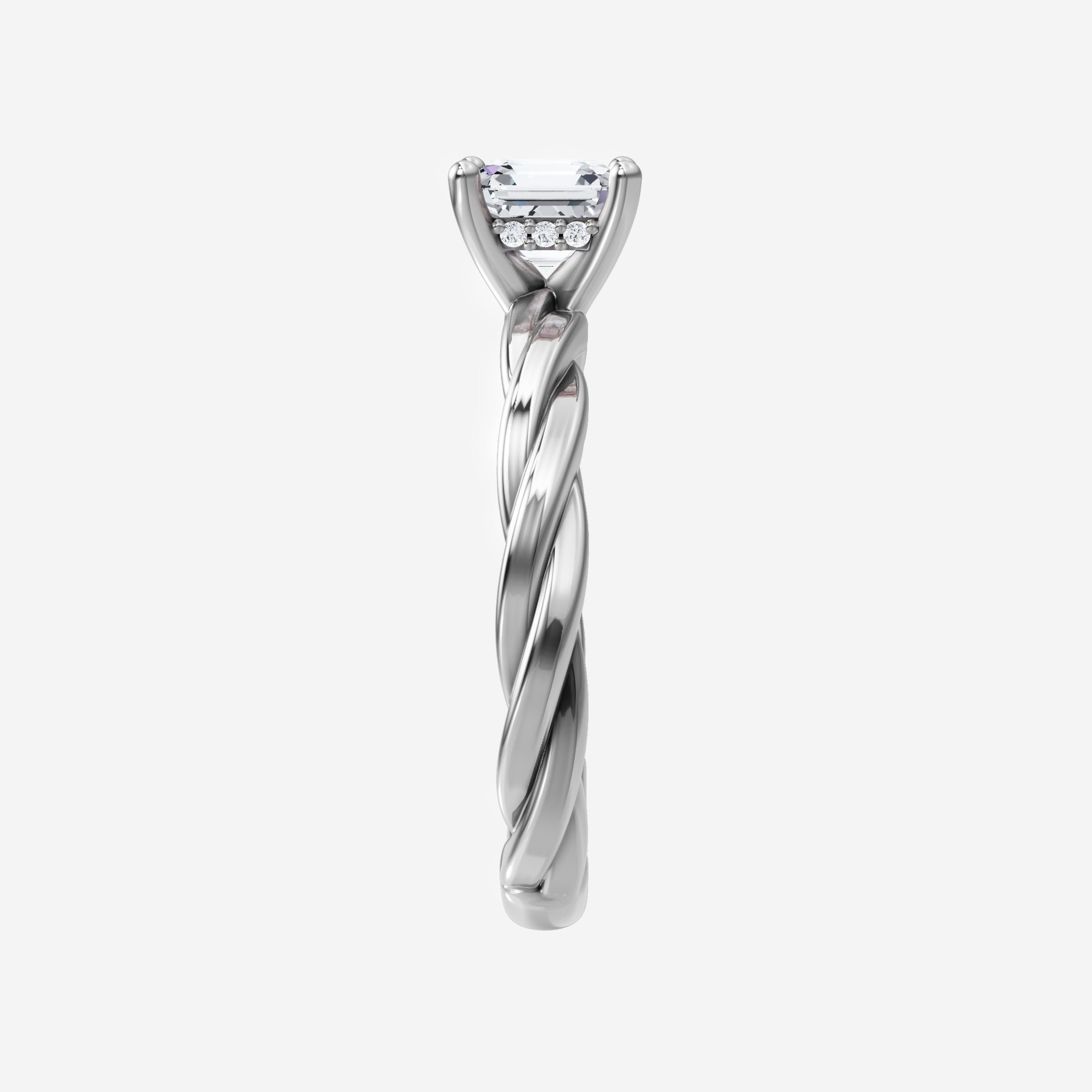 Asscher Adorned in Light Ring