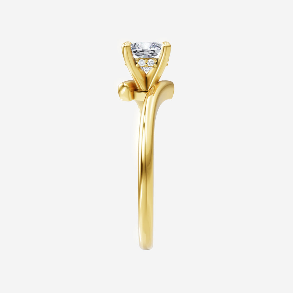 1.40 CT Cushion Timeless Micro Halo Ring IGI Certified