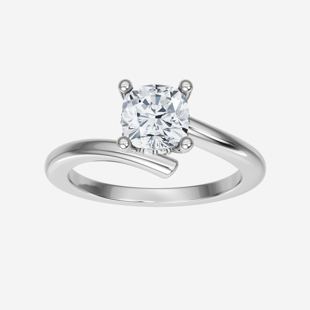 1.40 CT Cushion Timeless Micro Halo Ring IGI Certified