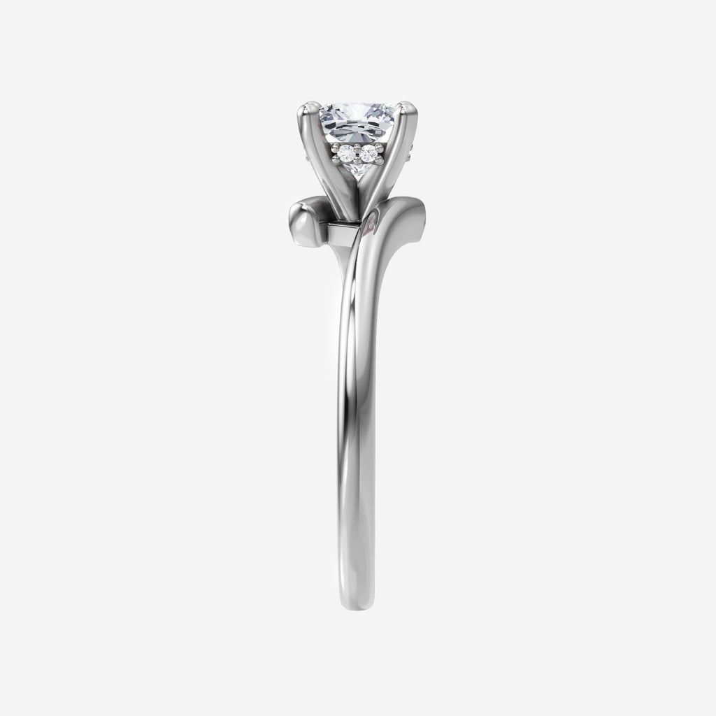 1.40 CT Cushion Timeless Micro Halo Ring IGI Certified