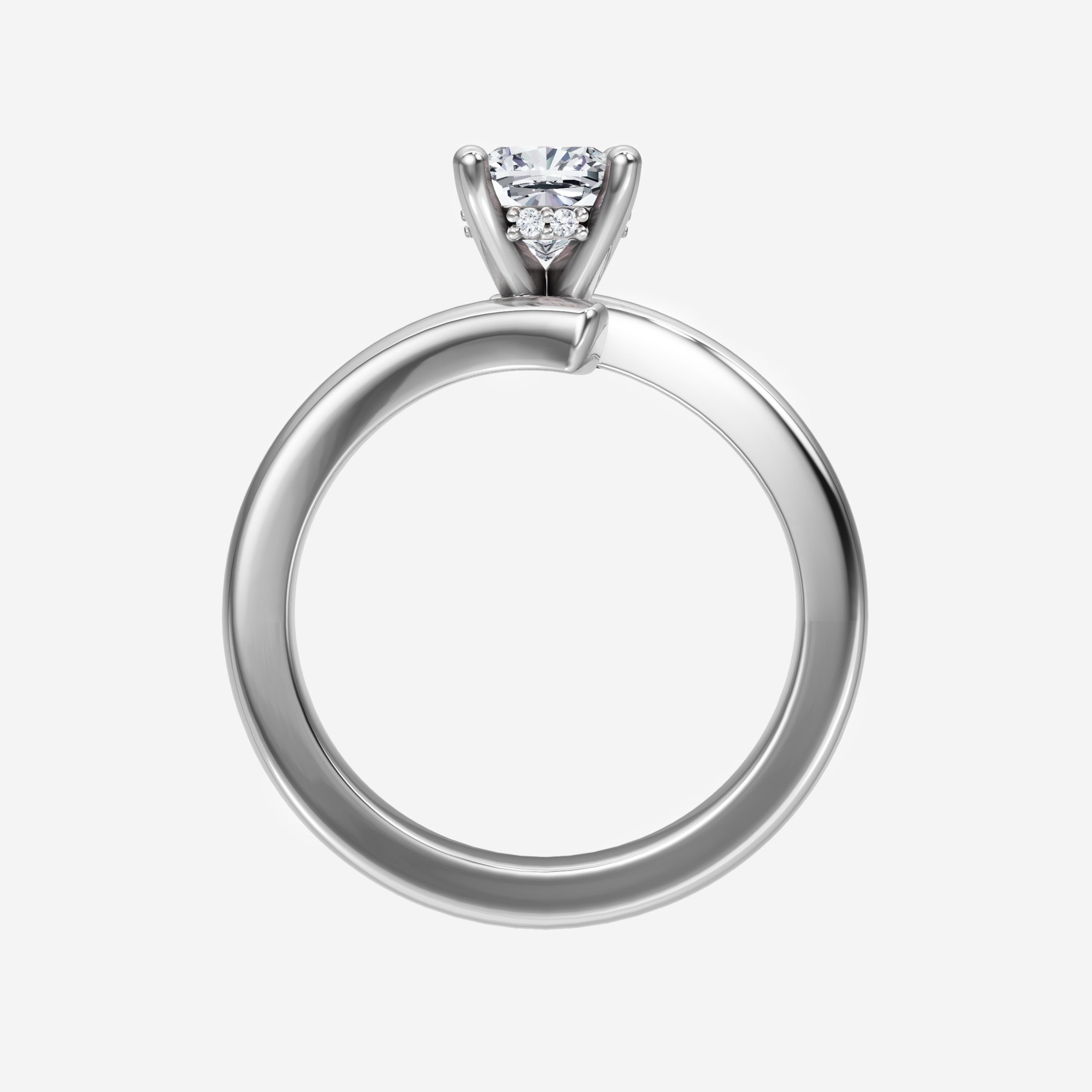 1.40 CT Cushion Timeless Micro Halo Ring IGI Certified