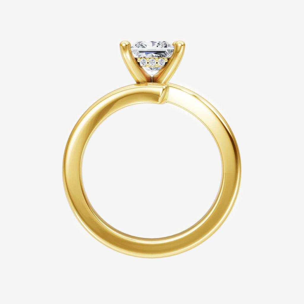 1.40CT Princess Trendy Halo Lab Grown Diamond Ring