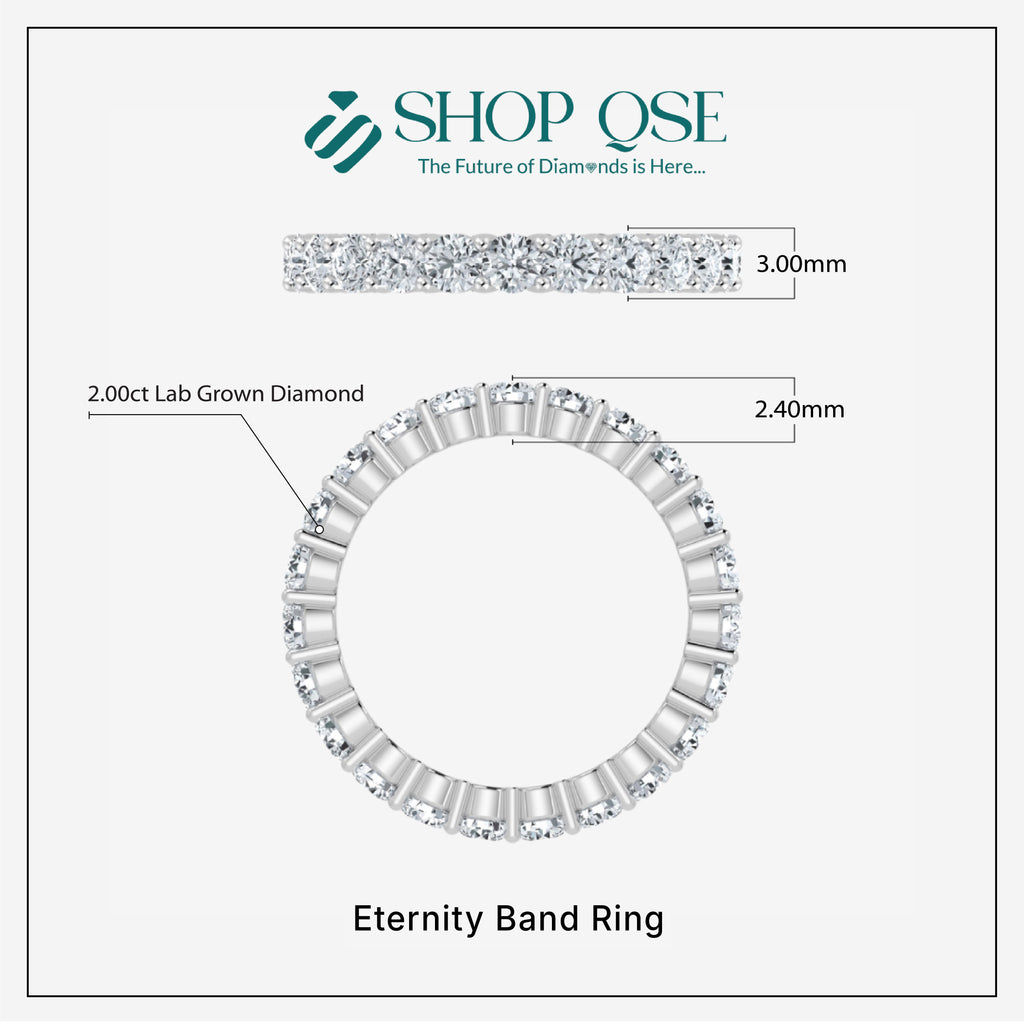 Anillo de eternidad con diamantes cultivados en laboratorio (1-2 ct)