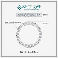 Anillo de eternidad con diamantes cultivados en laboratorio (1-2 ct)