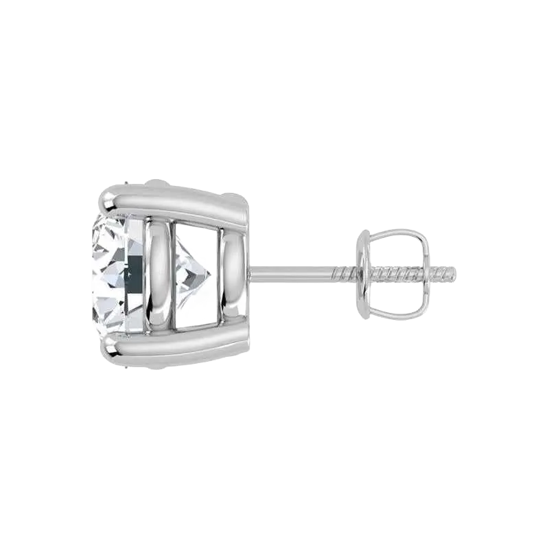 Certified Single Stud Lab Grown Diamond Earring (0.50 CT-2.00 CT)