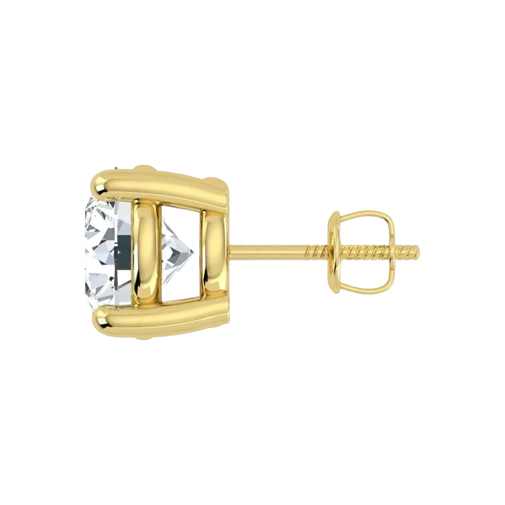 Certified Single Stud Lab Grown Diamond Earring (0.50 CT-2.00 CT)